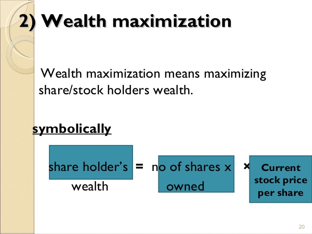 advantages of wealth maximization